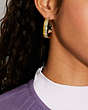Large Signature Enamel Hoop Earrings