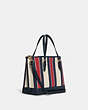 COACH®,MOLLIE TOTE 25 IN SIGNATURE JACQUARD WITH STRIPES,Gold/Chalk Multi,Angle View