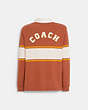COACH®,VARSITY RUGBY SHIRT,cotton,Sunset,Back View