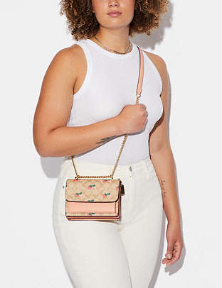 Mini Klare Crossbody In Signature Canvas With Strawberry Print image number 3
