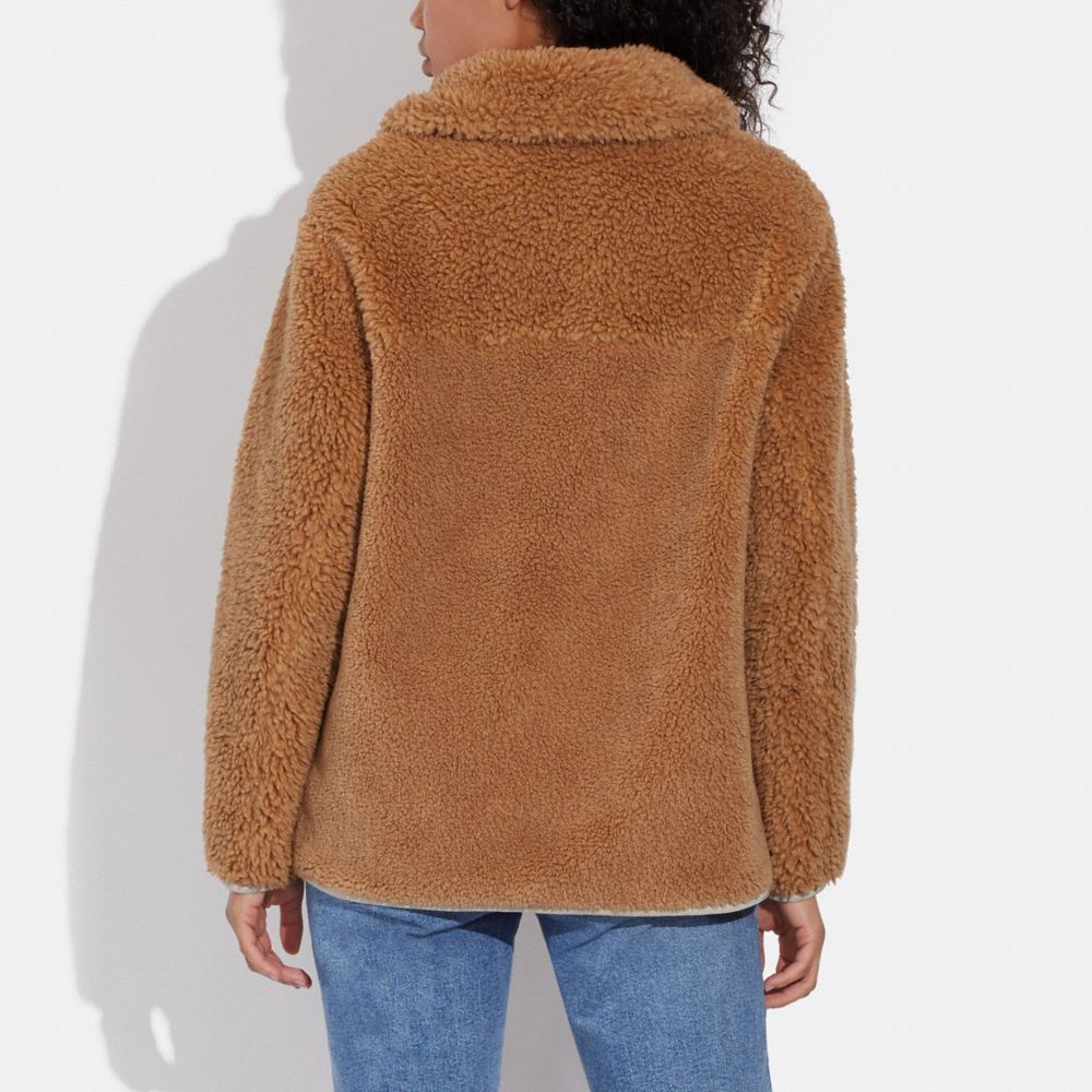 COACH® | Tonal Sherpa Zip Up