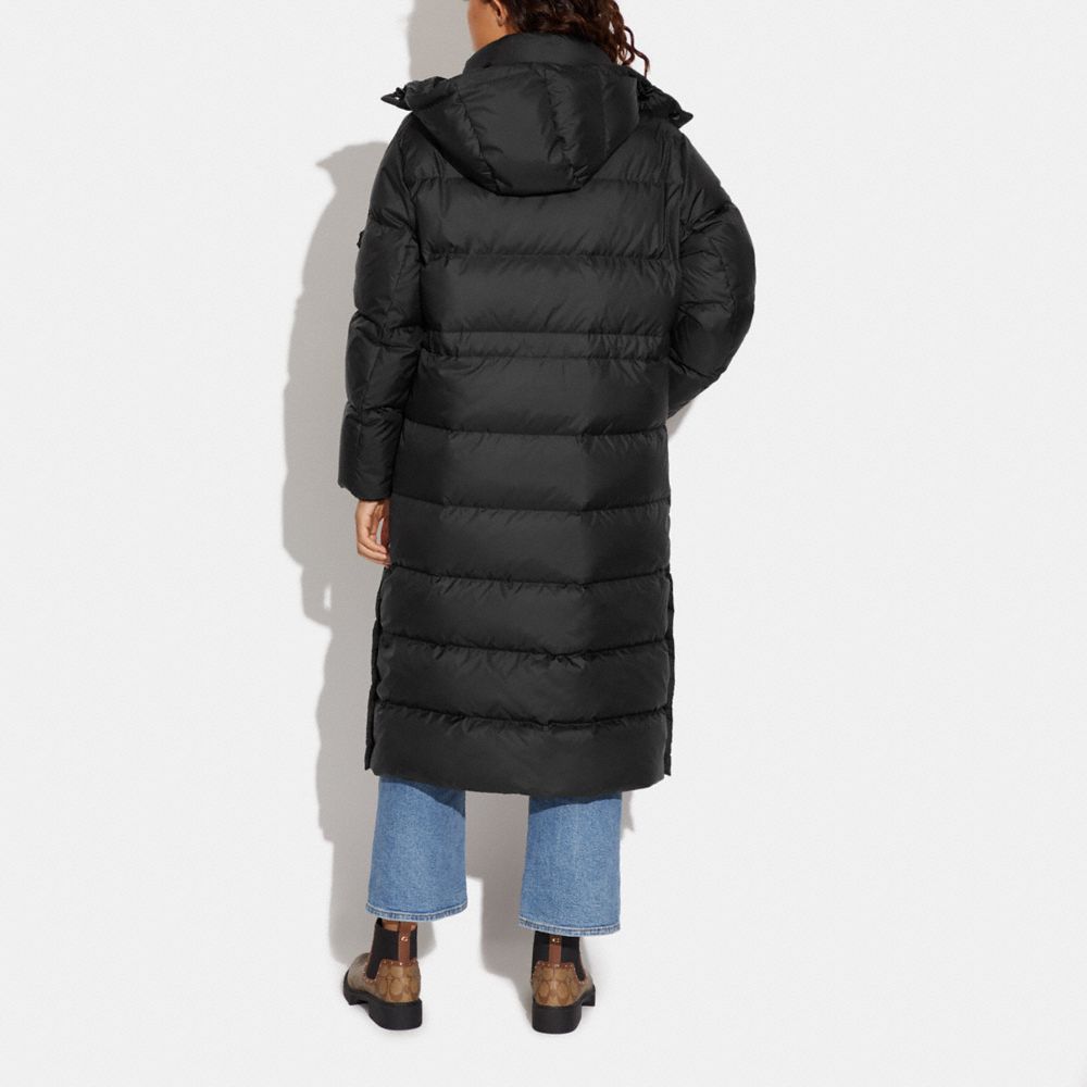 Long manteau rembourré en duvet