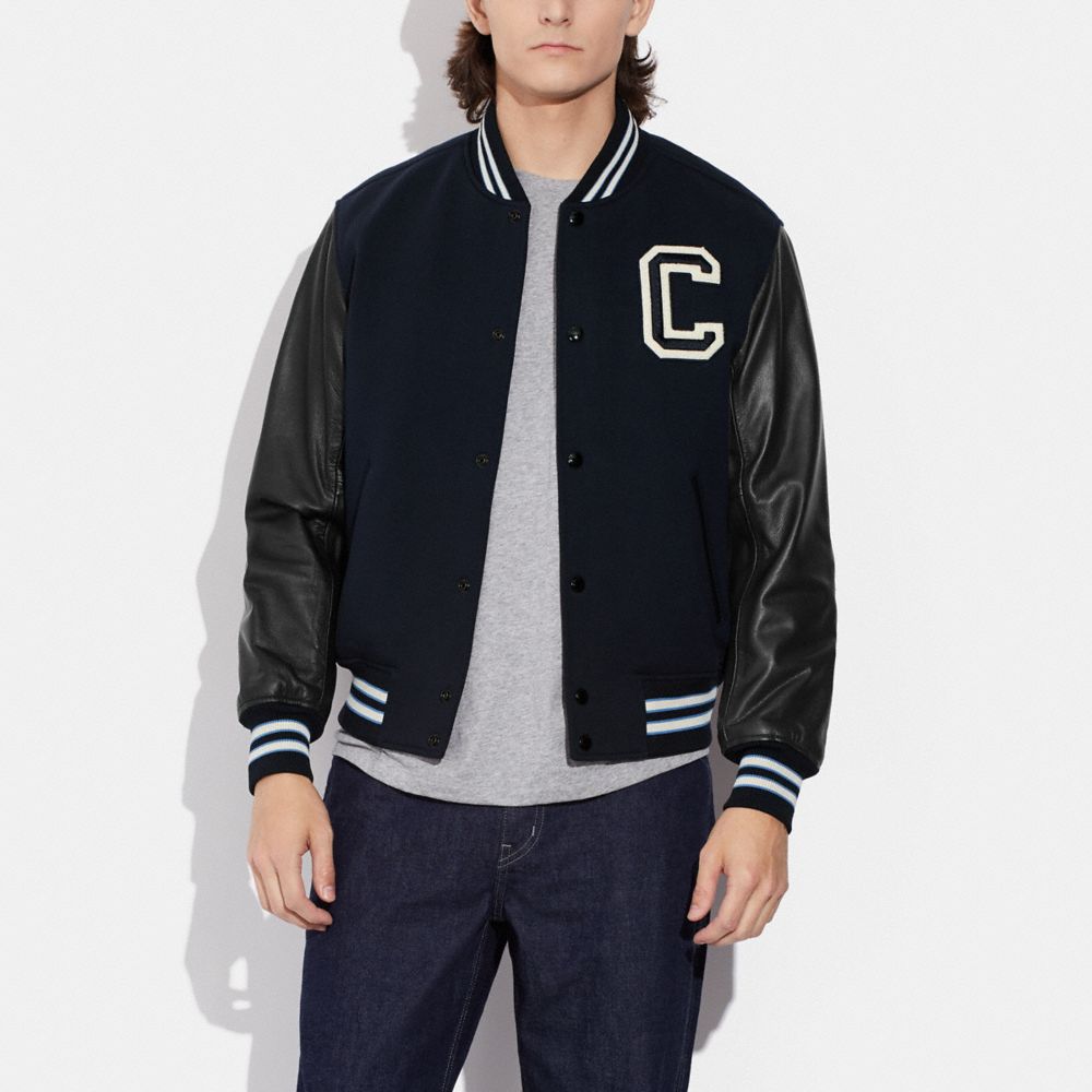 COACH® | Varsity Jacket With Leather Sleeves