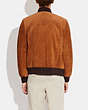 COACH®,SUEDE BOMBER,Suede,Rich Saddle,Scale View