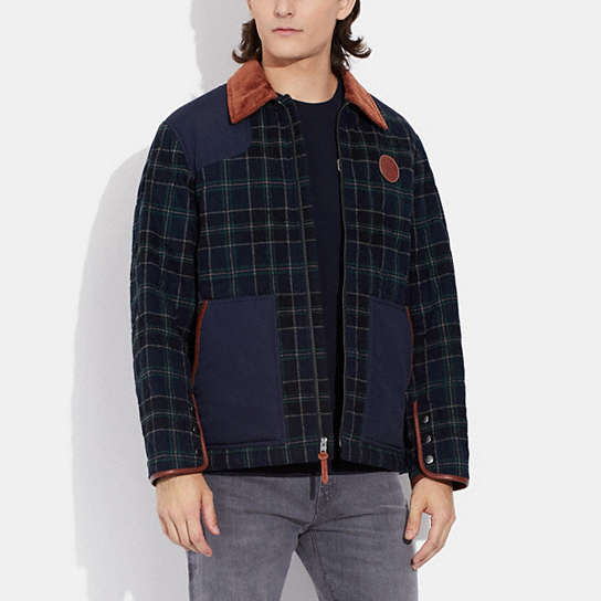 COACH® | Quilted Plaid Jacket