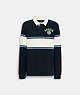 COACH®,RUGBY SHIRT,cotton,Midnight Navy,Front View