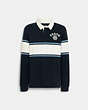 COACH®,RUGBY SHIRT,cotton,Midnight Navy,Front View