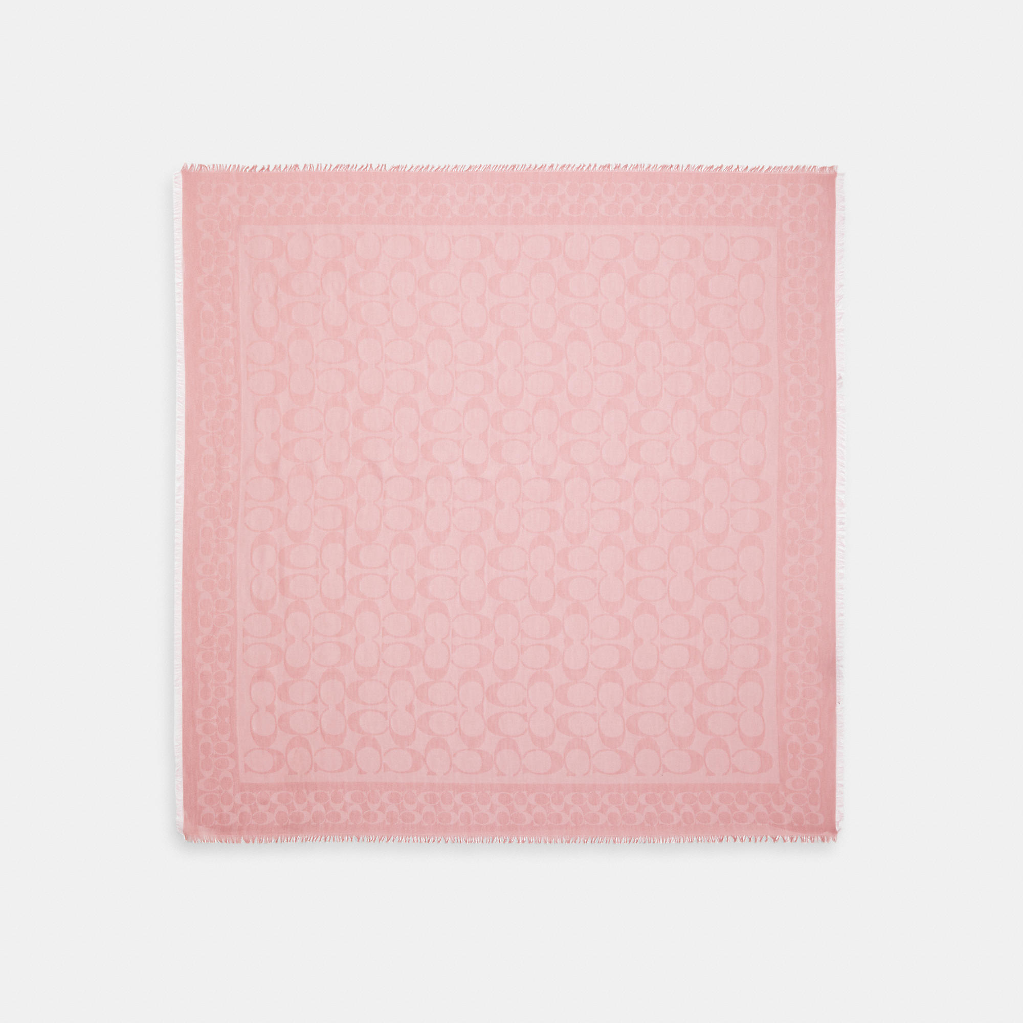 Coach Outlet Signature Oversized Square Scarf In Pink