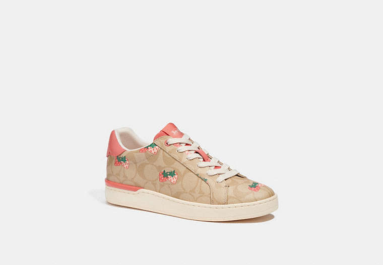 Clip Low Top Sneaker With Strawberry Print