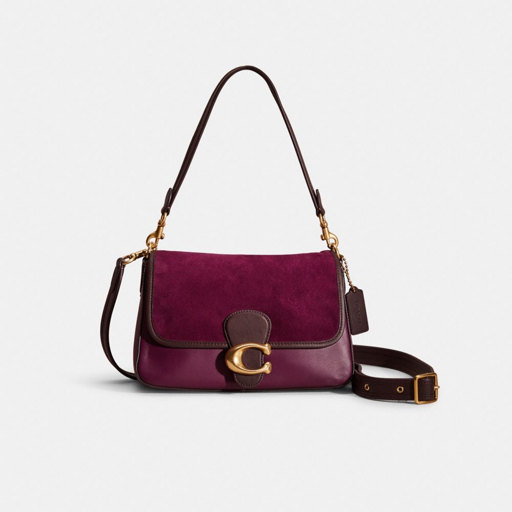Coach Restored Soft Tabby Shoulder Bag In Brass/deep Berry Multi