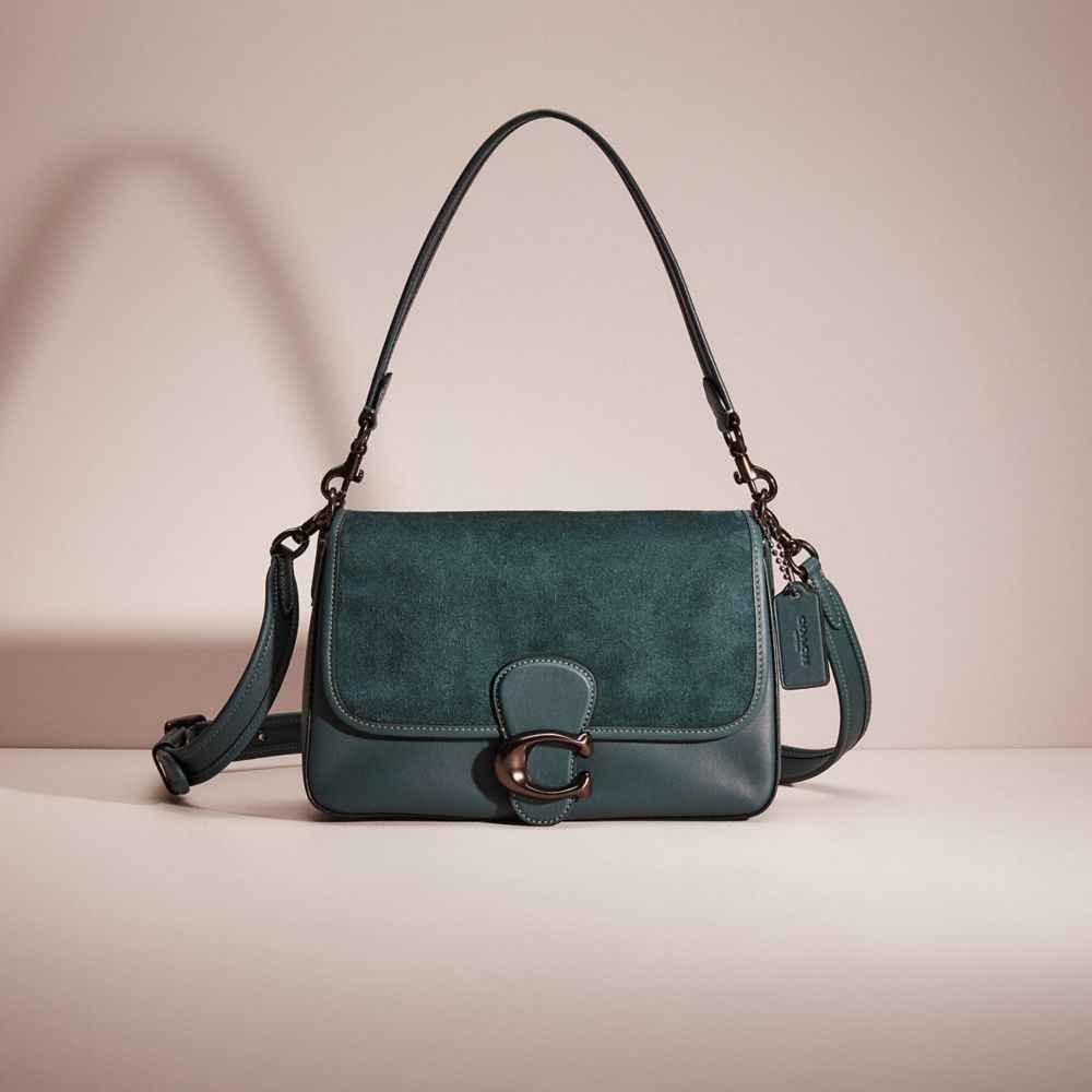 Coach Restored Soft Tabby Shoulder Bag In Pewter/forest