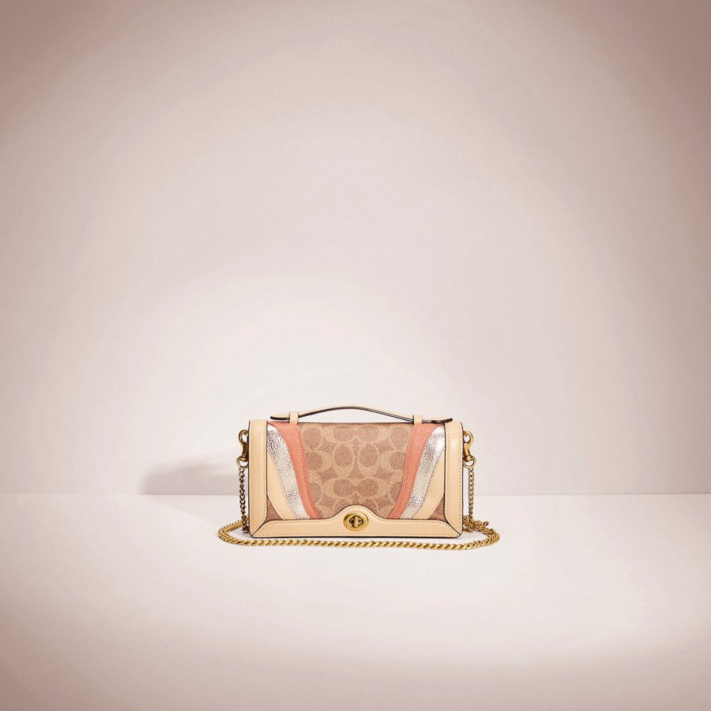 Restored Riley Chain Clutch In Signature Canvas With Wave Patchwork ...