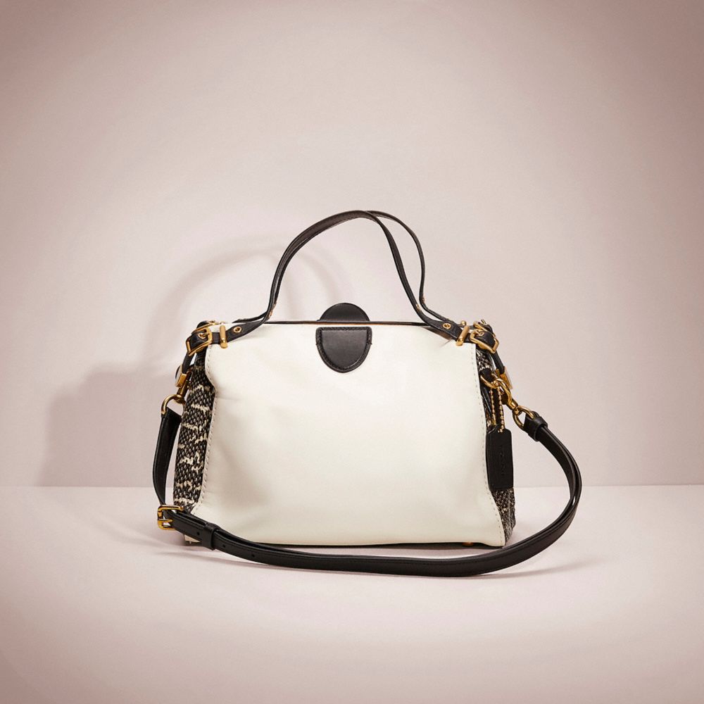 Restored Laural Frame Bag In Colorblock With Snakeskin Detail COACH®