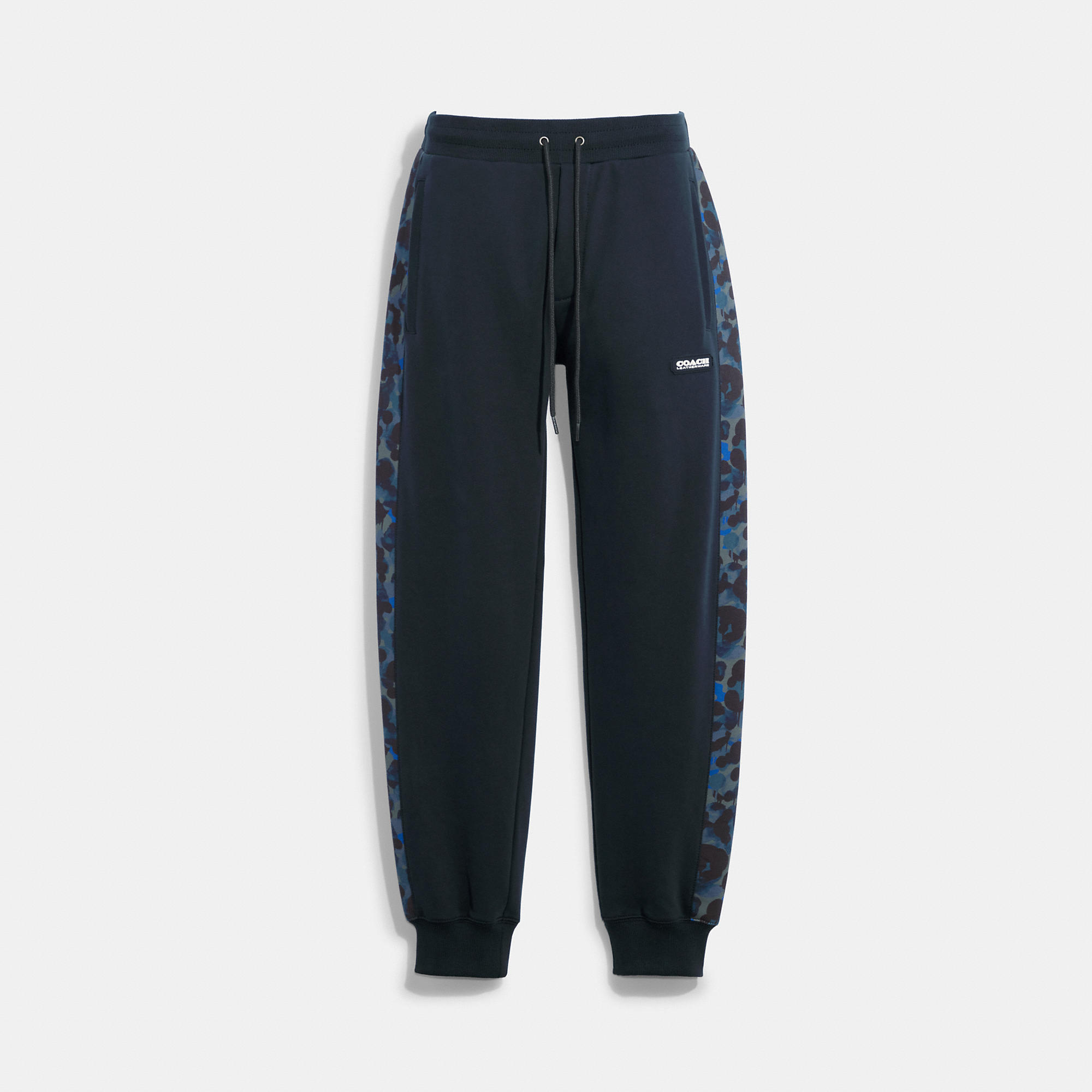 Coach Outlet Camo Printed Joggers In Blue