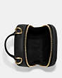 COACH®,EVA PHONE CROSSBODY,Pebbled Leather,Mini,Gold/Black,Inside View,Top View