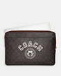 Laptop Sleeve In Signature Canvas With Coach Varsity