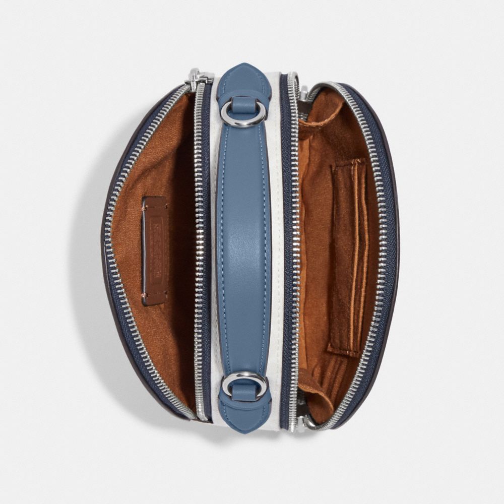 COACH®,Canteen Crossbody Bag In Signature Canvas With Varsity Motif,,Inside View,Top View