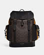 Hudson Backpack In Signature Canvas With Varsity Stripe