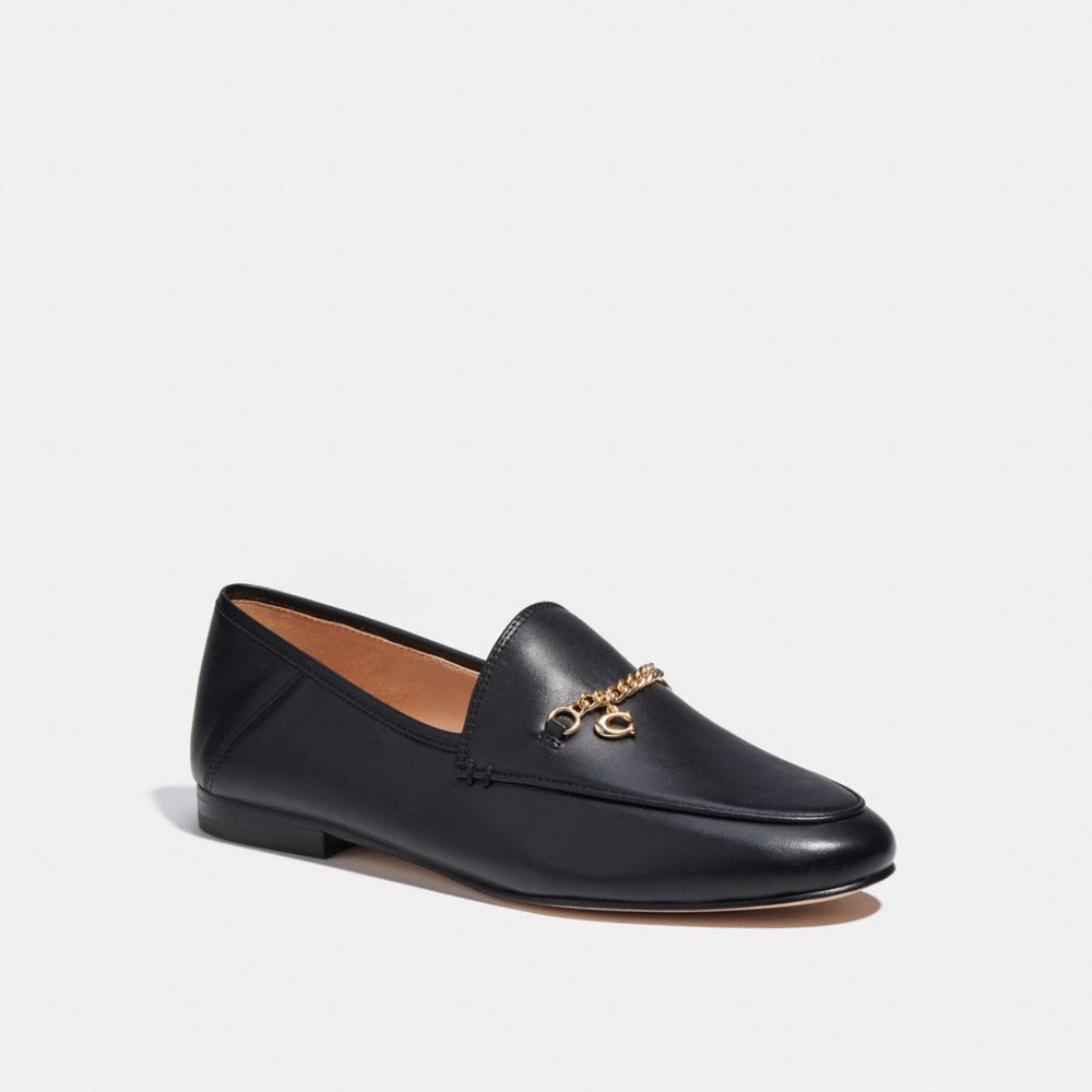 Coach Hanna Leather Loafers In Black