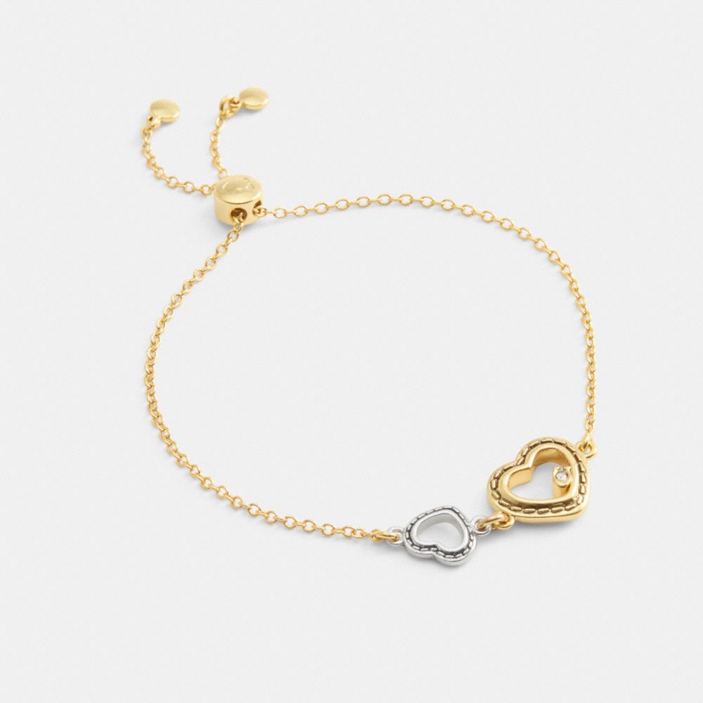 Double Stitched Hearts Slider Bracelet, ProductTile