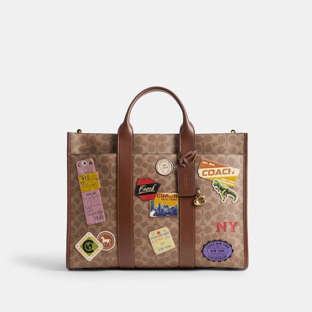 Wesley Tote In Signature Canvas With Patches, ProductTile