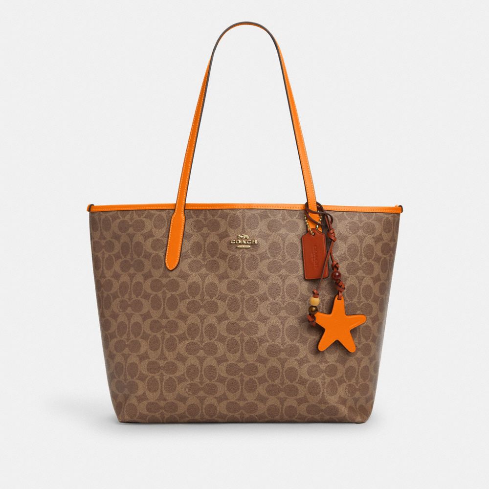 City Tote Bag In Signature Canvas With Star Charm, ProductTile