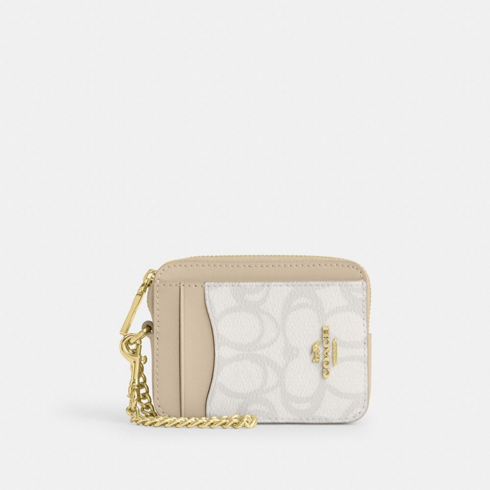 Zip Card Case In Sketch Signature Canvas, ProductTile