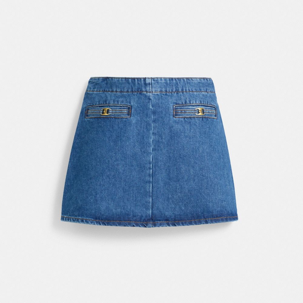 Heritage C Denim Mini Skirt In Organic Cotton, ProductTile