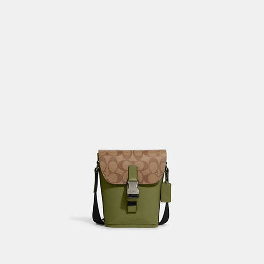 COACH® | Track Small Flap Crossbody In Colorblock Signature Canvas COACH® | Track Small Flap Crossbody In Colorblock Signature Canvas