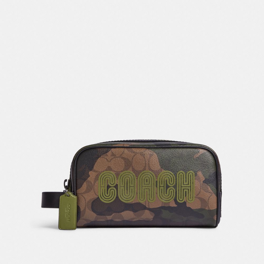 COACH® Small Travel Kit In Signature Canvas With Camo Print And Coach