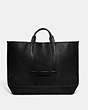 COACH®,TOBY TURNLOCK TOTE,Leather,Large,Black,Back View