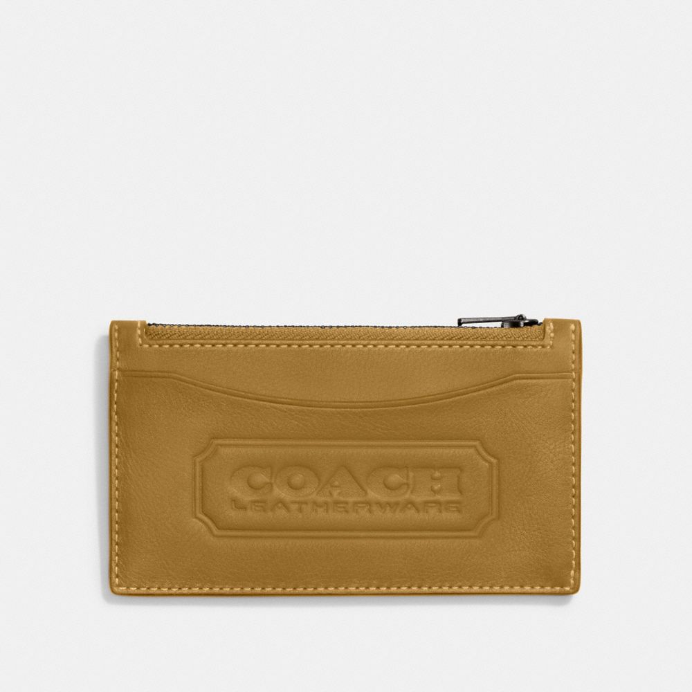 Coach Zip Card Case With Badge In Beige ModeSens