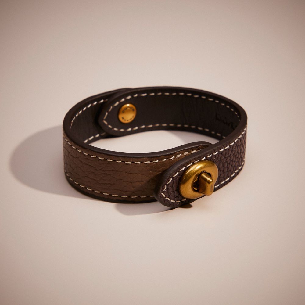 Coach Remade Turnlock Bracelet In Brown
