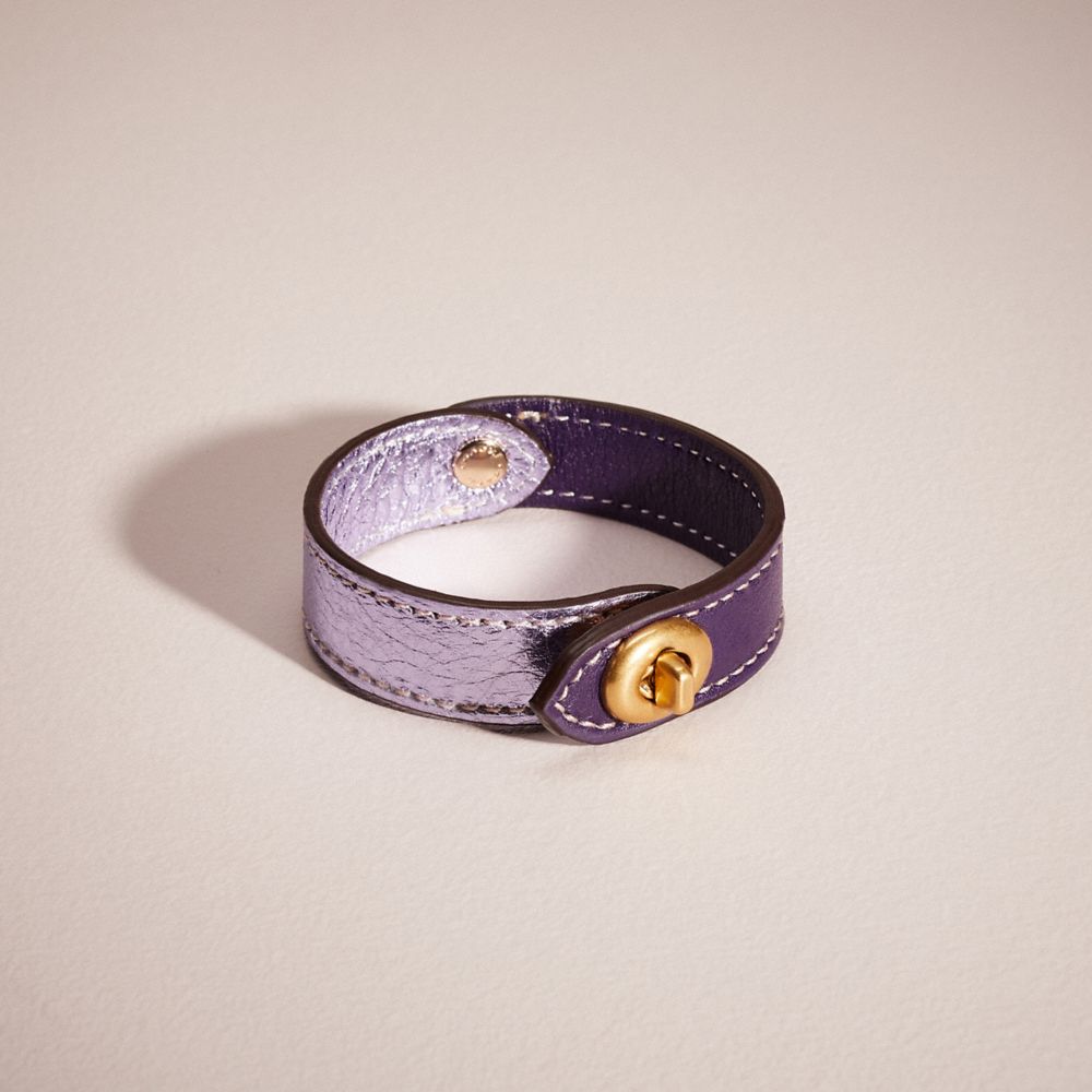 Coach Remade Turnlock Bracelet In Purple Multi