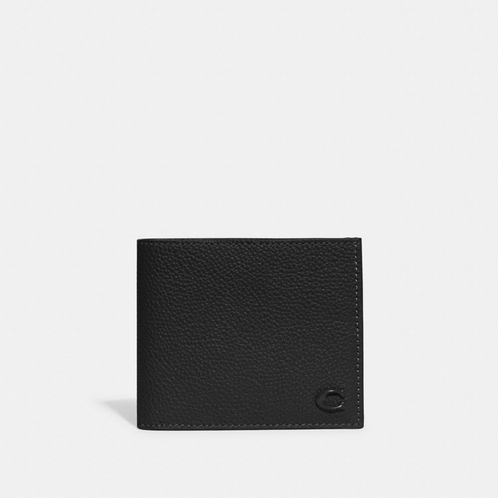 Coach Double Billfold Wallet In Black