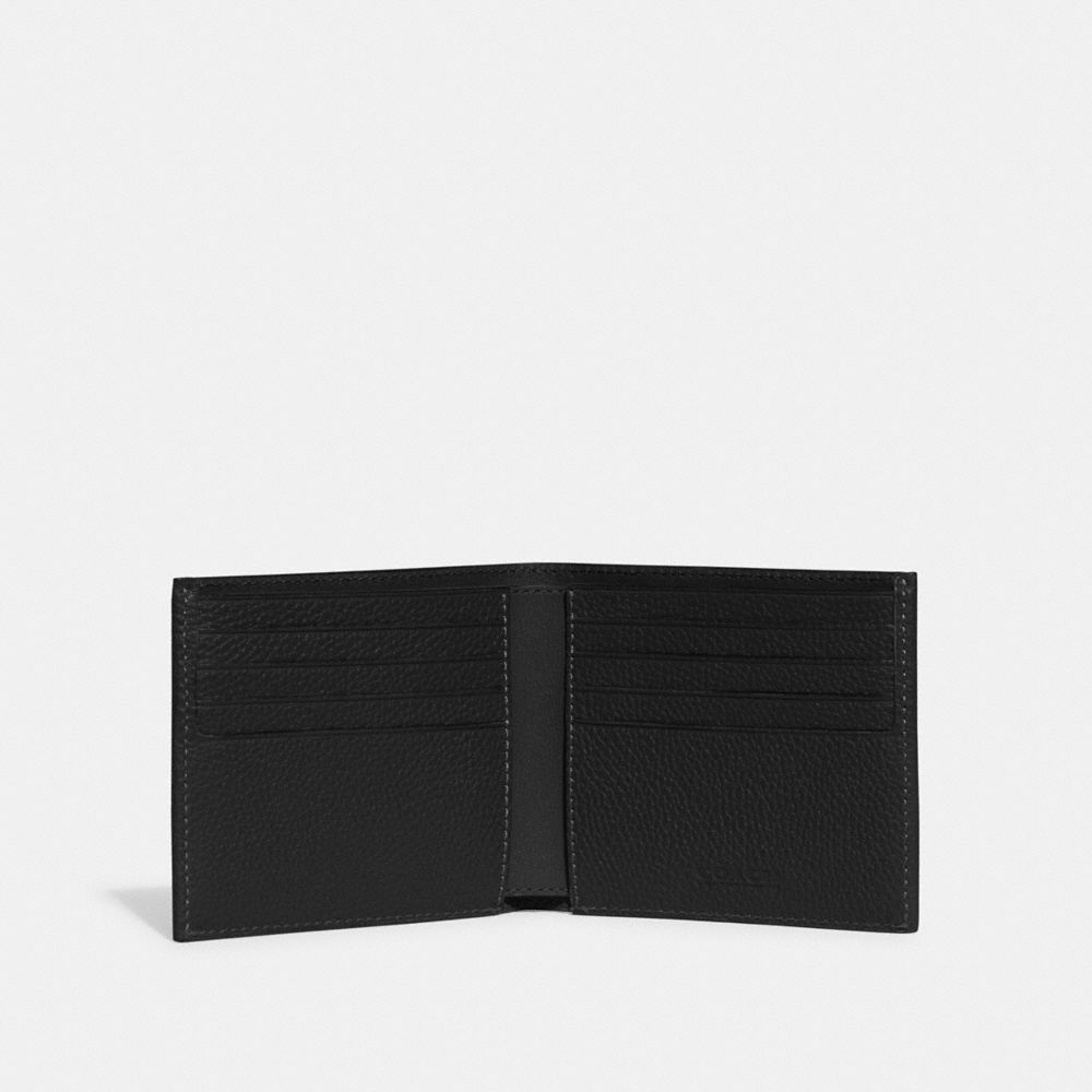 Coach Double Billfold Wallet In Black