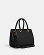 COACH®,GRACE CARRYALL,Pebbled Leather,Large,Gold/Black,Angle View