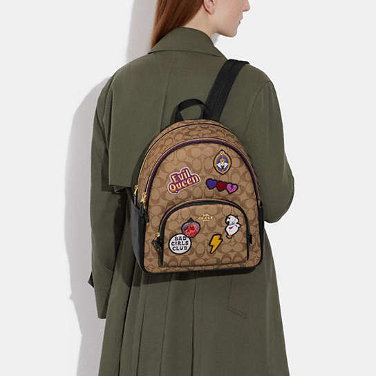 COACH® | Disney X Coach Court Backpack In Signature Canvas With 