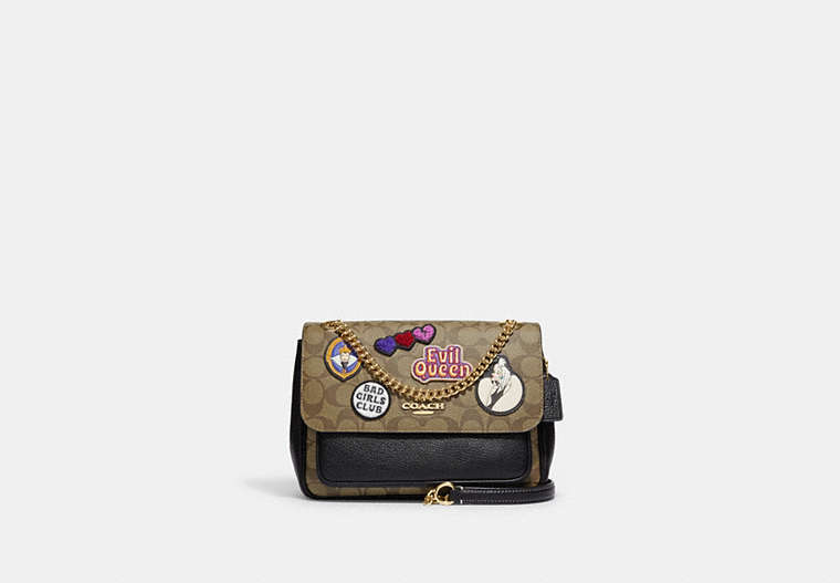 Disney X Coach Klare Crossbody 25 In Signature Canvas With Patches