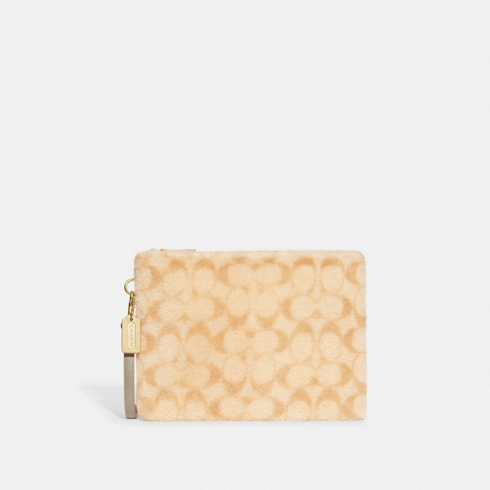COACH® | Charter Pouch In Signature Shearling