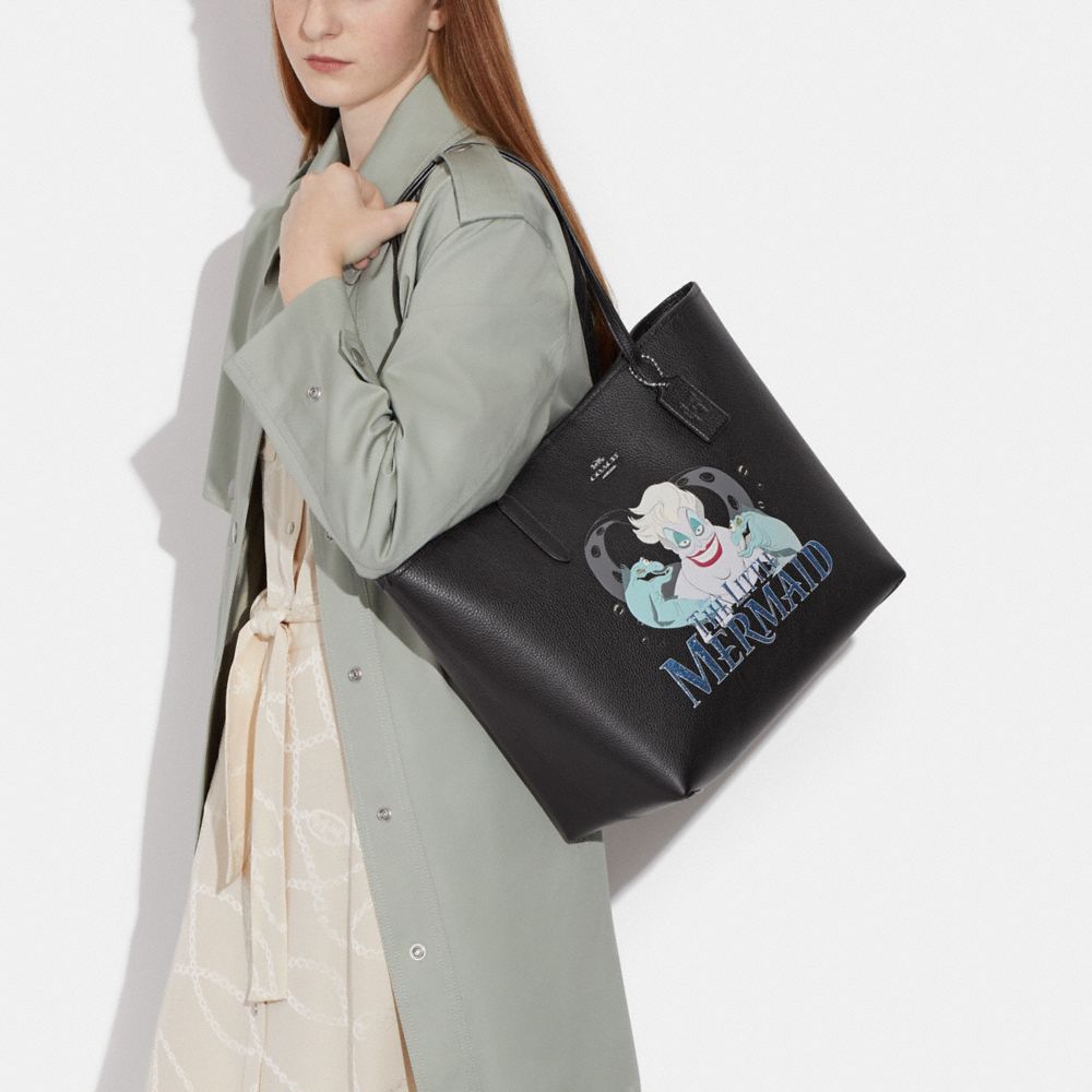 COACH® | Disney X Coach City Tote With Signature Canvas Interior And Ursula  Motif