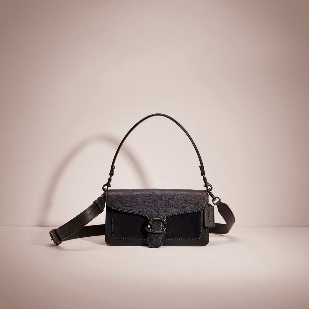 tabby shoulder bag 26 in signature canvas with beadchain