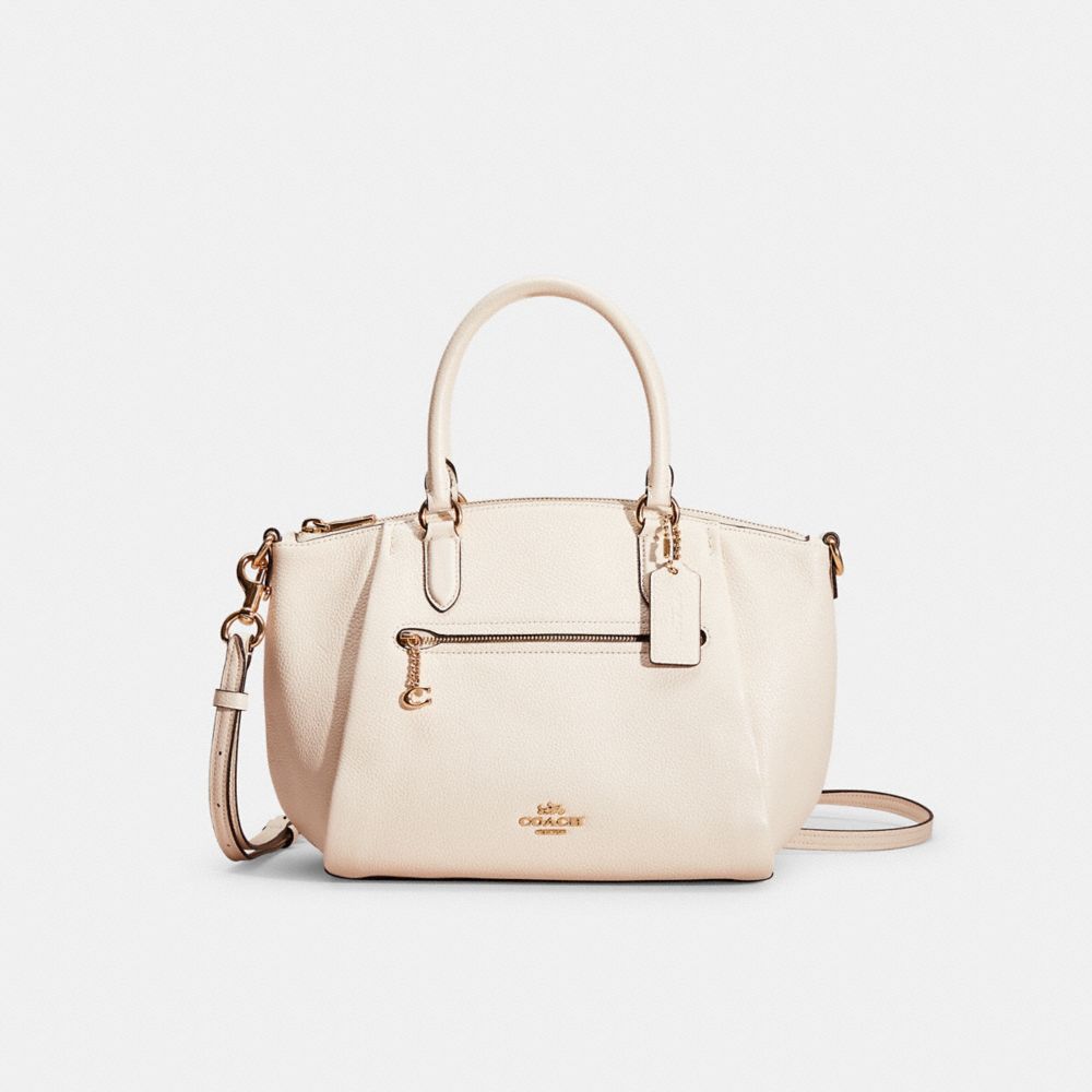 Coach Restored Elise Satchel In Gold/chalk