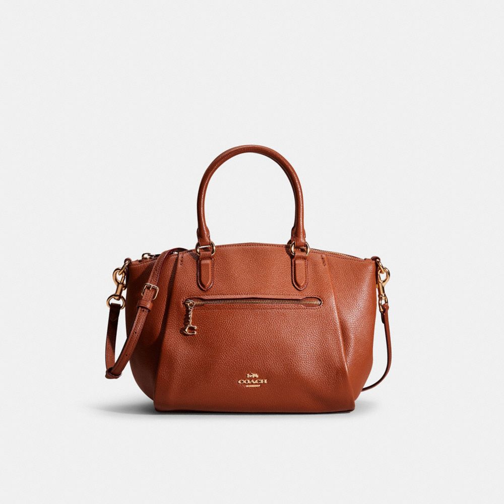 Coach Restored Elise Satchel In Gold/1941 Saddle