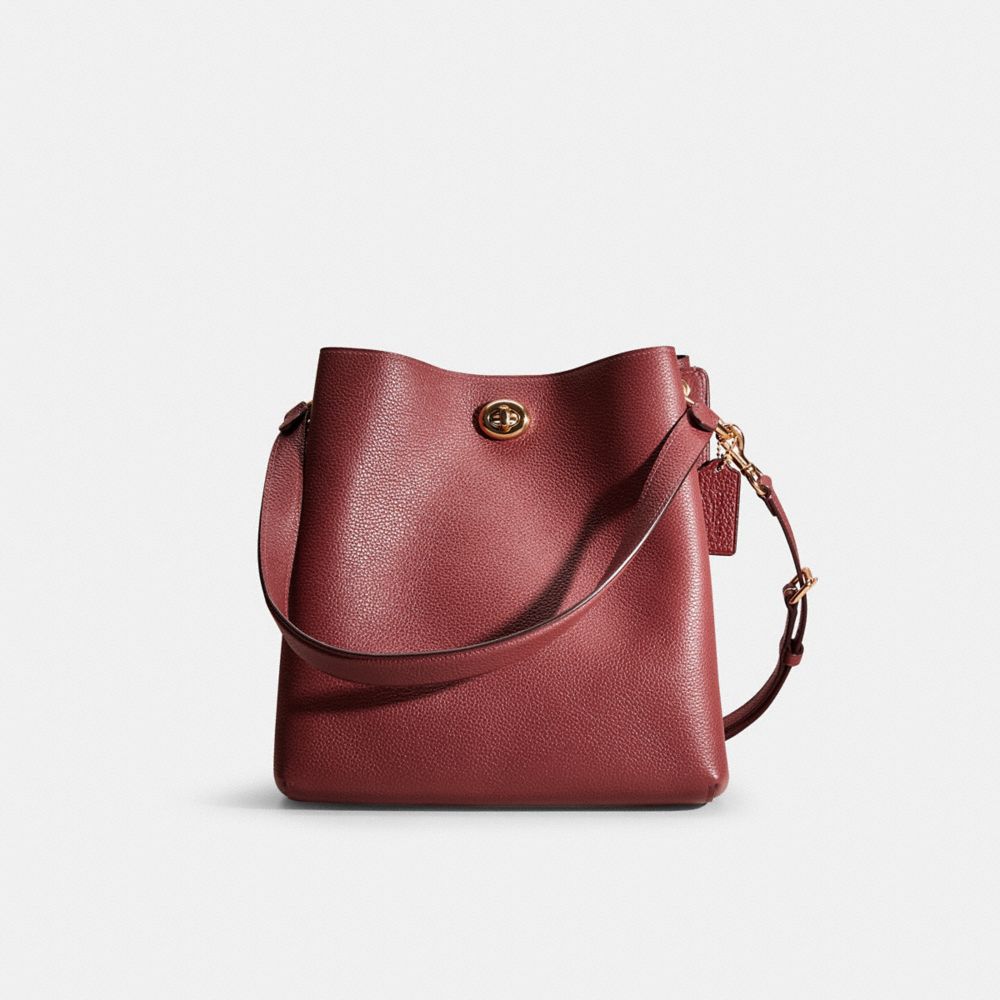 Coach Restored Charlie Bucket Bag In Gold/dusty Pink