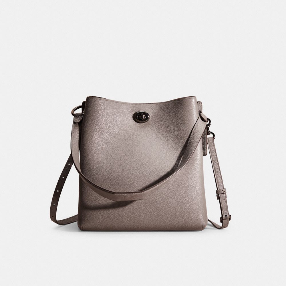 Coach Restored Charlie Bucket Bag In Gunmetal/heather Grey