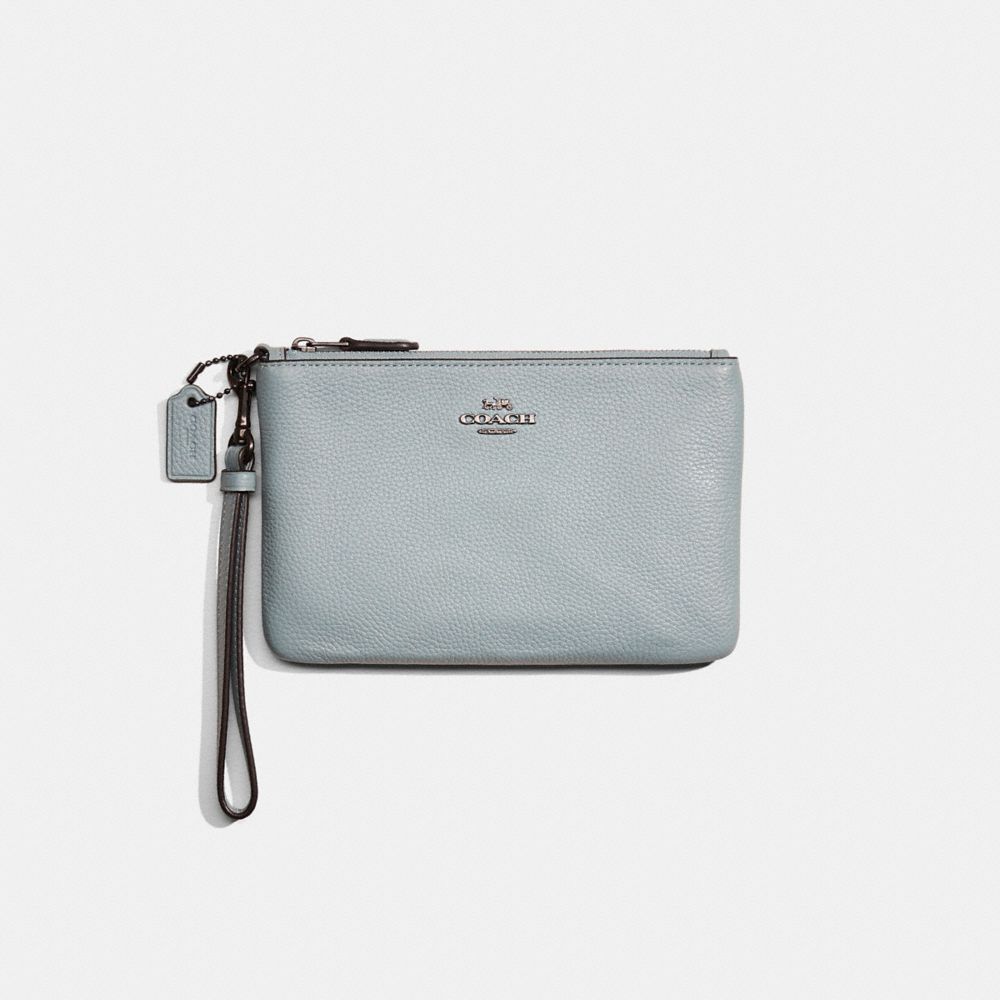 Coach Restored Small Wristlet In Sage/pewter