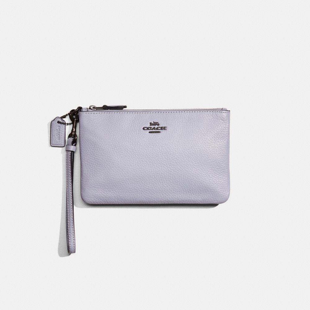 Coach Restored Small Wristlet In Pewter/twilight