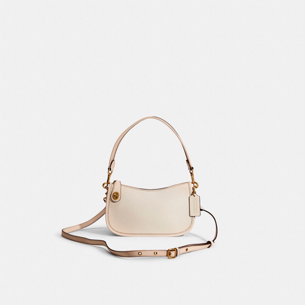 Coach Restored Swinger Bag In Brass/chalk