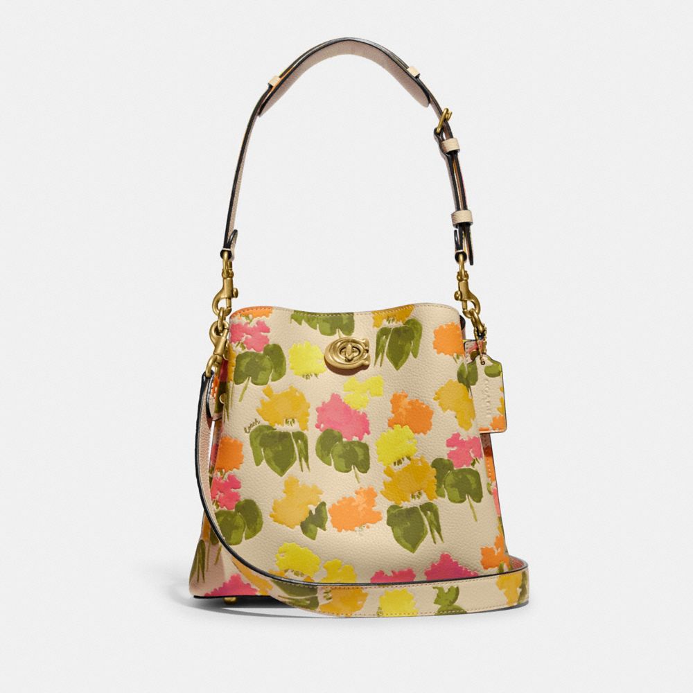 coach floral bucket bag